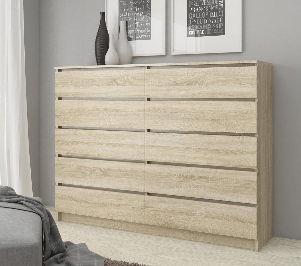 KOMMODE Eiche Sonoma 121/138/40 - Sonoma Eiche, Holzwerkstoff (138/121/40cm) - RAUMHIRSCH FURNITURE
