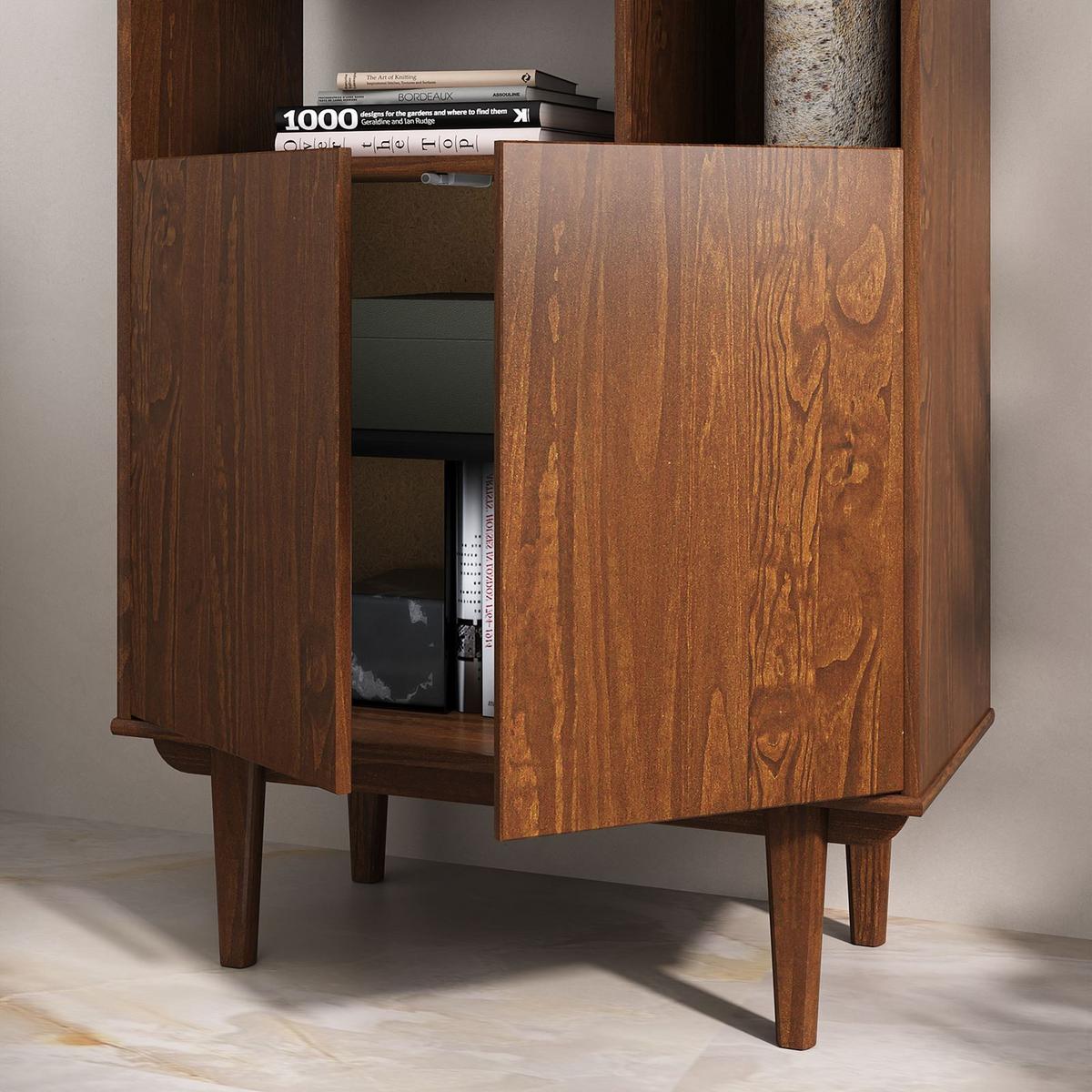 WOHNZIMMERSCHRANK SIMONA Kastanie - Kastanienfarben, Holz (80/188/37cm) - IDIMEX