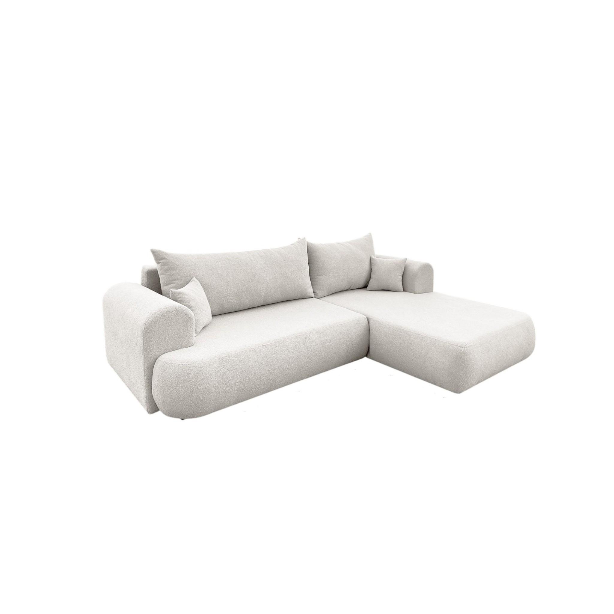 ECKSOFA Anike In Now Or Never - Creme, Holzwerkstoff/Textil (260/173cm) - Fun Möbel