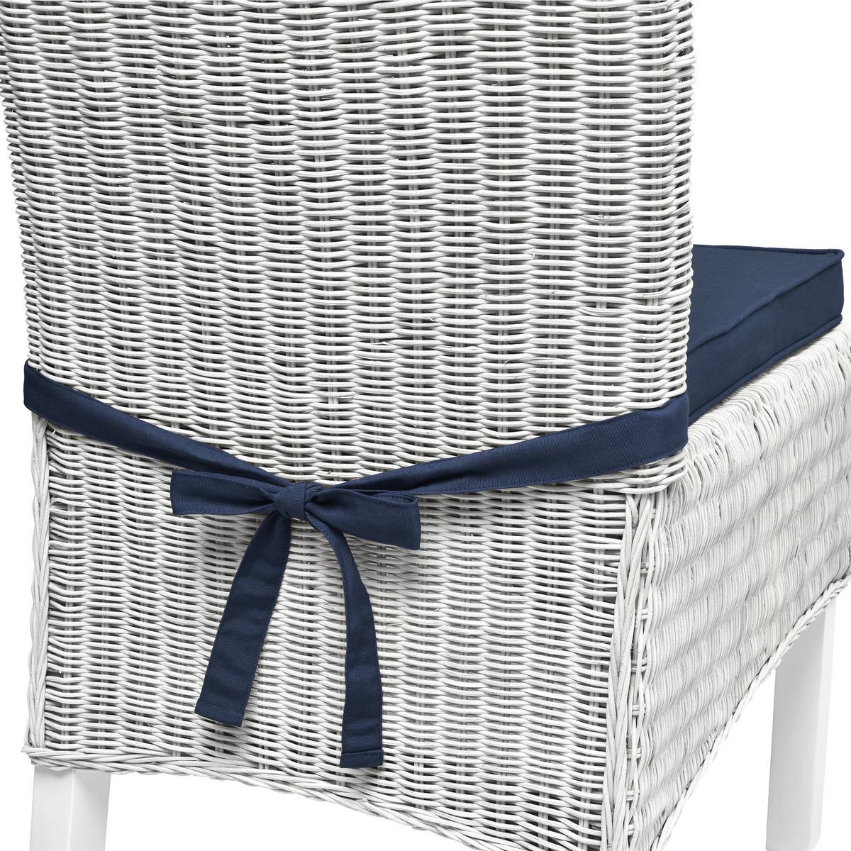 STUHLKISSEN Loft SK 45/40/5 cm Dunkelblau 4tlg - Dunkelblau, Textil (40/45cm) - Beautissu 