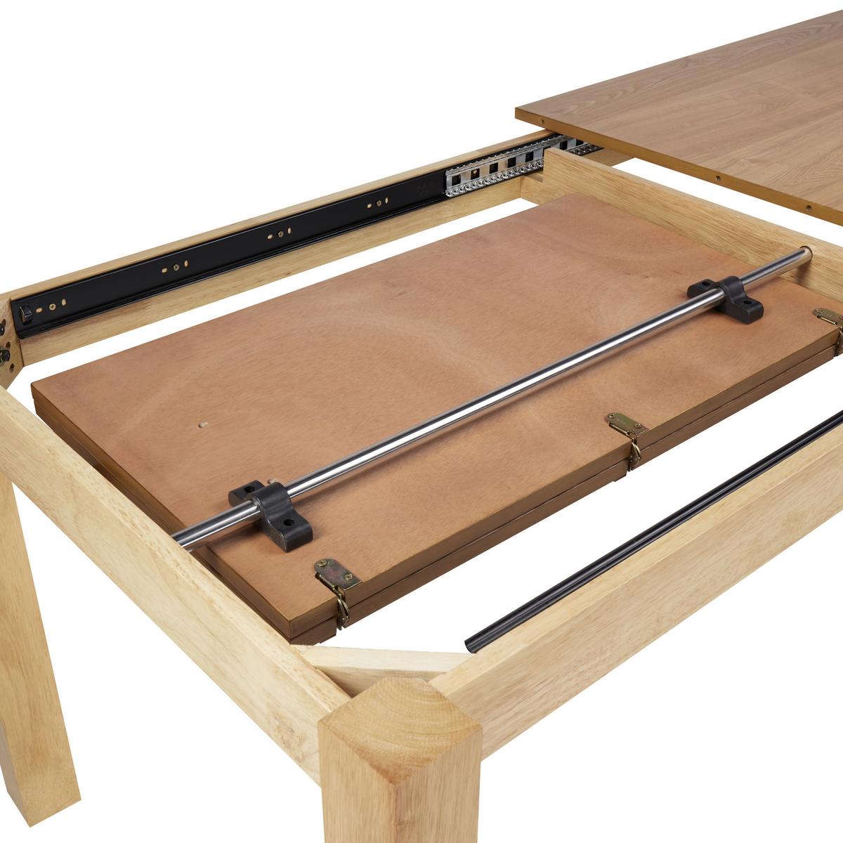 AUSZIEHBARER Esstisch 160/240/90 cm Helles Holz Madura - Hellbraun, Holzwerkstoff (160/90/76cm) - Beliani