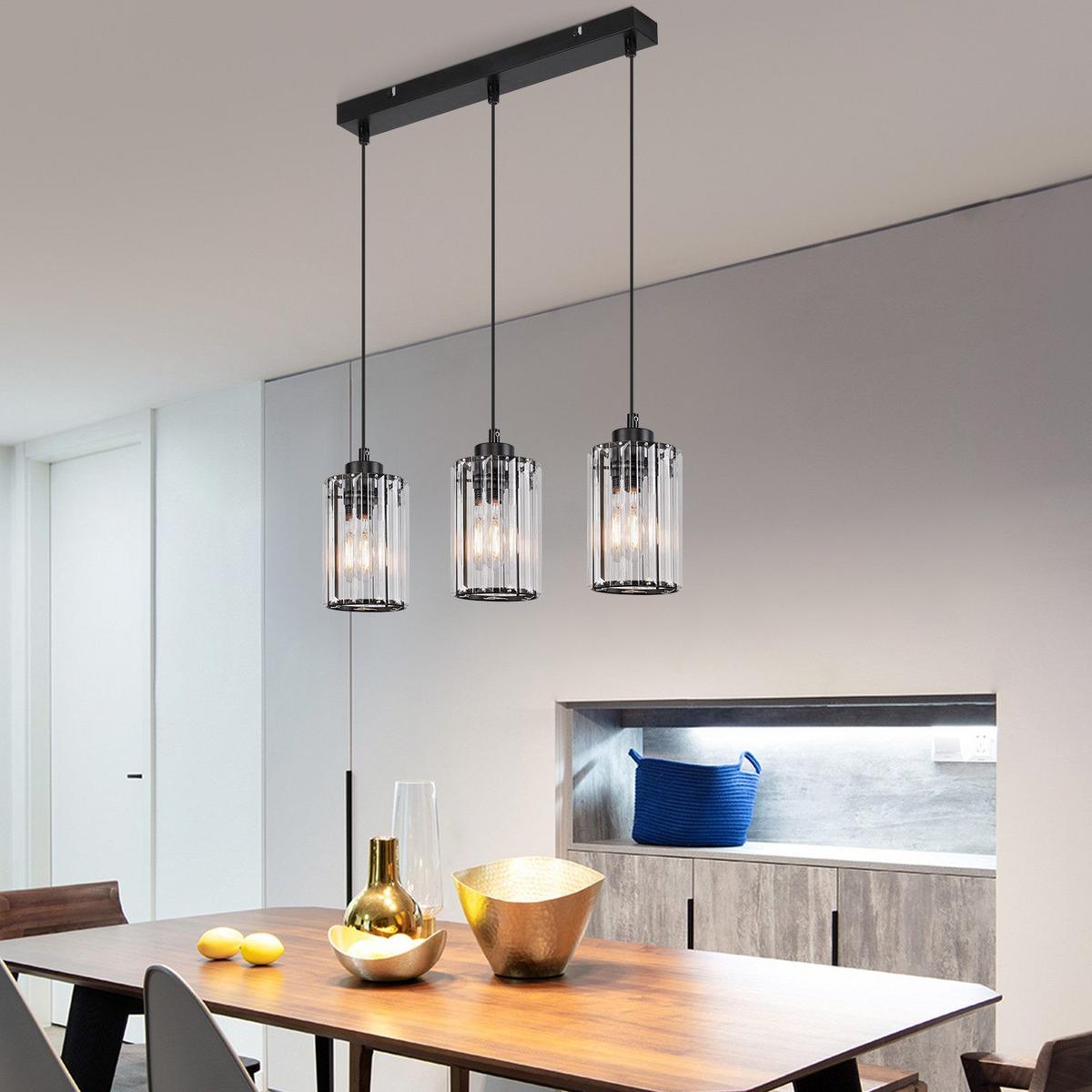 PENDELLEUCHTE Marr 40/5/140 cm - Schwarz, Metall (5/40/140cm) - Nettlife