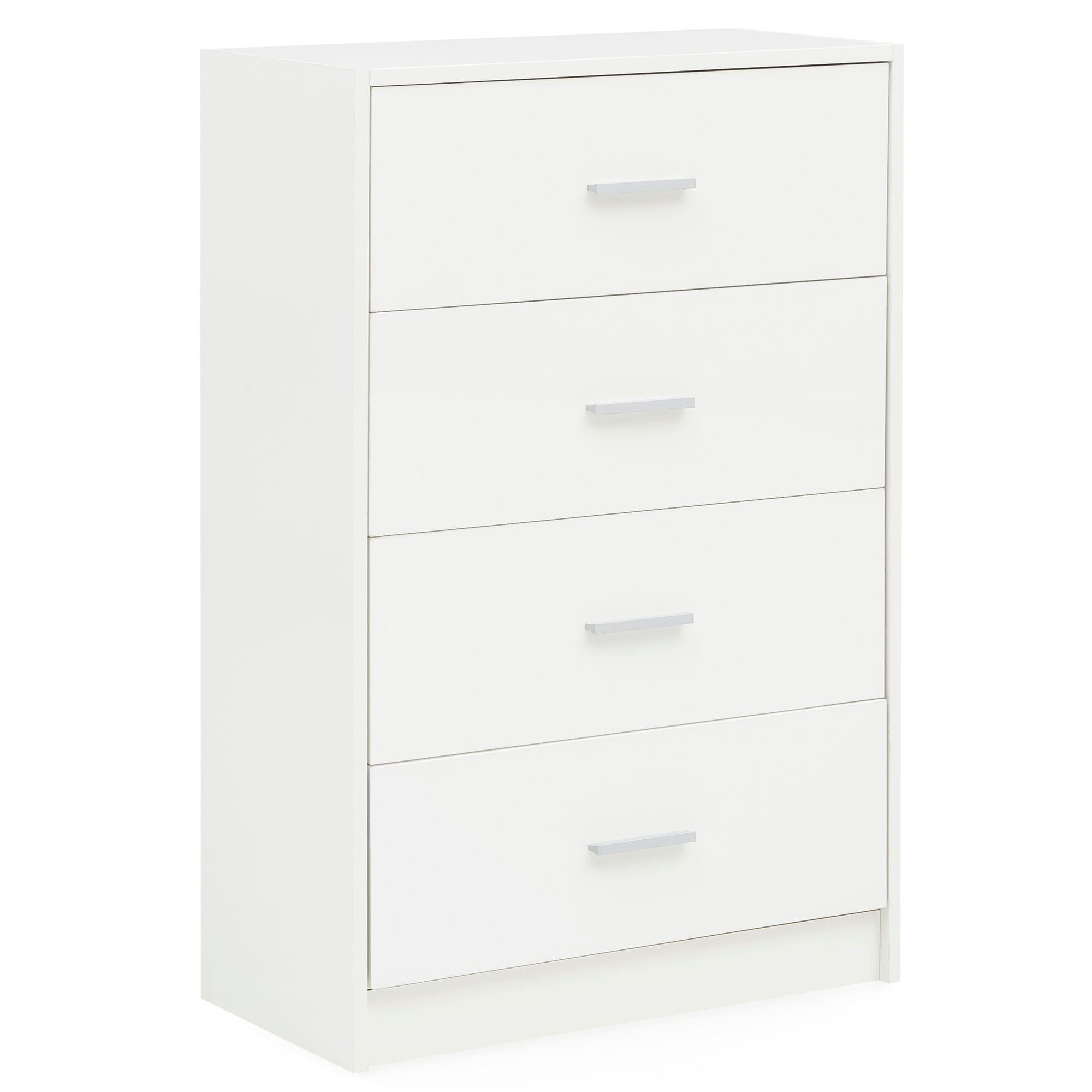 KOMMODE – Hochglanz, 4 Schubladen - Weiß, Holz/Metall (60/90/30cm) - KADIMA DESIGN
