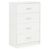 KOMMODE – Hochglanz, 4 Schubladen - Weiß, Holz/Metall (60/90/30cm) - KADIMA DESIGN