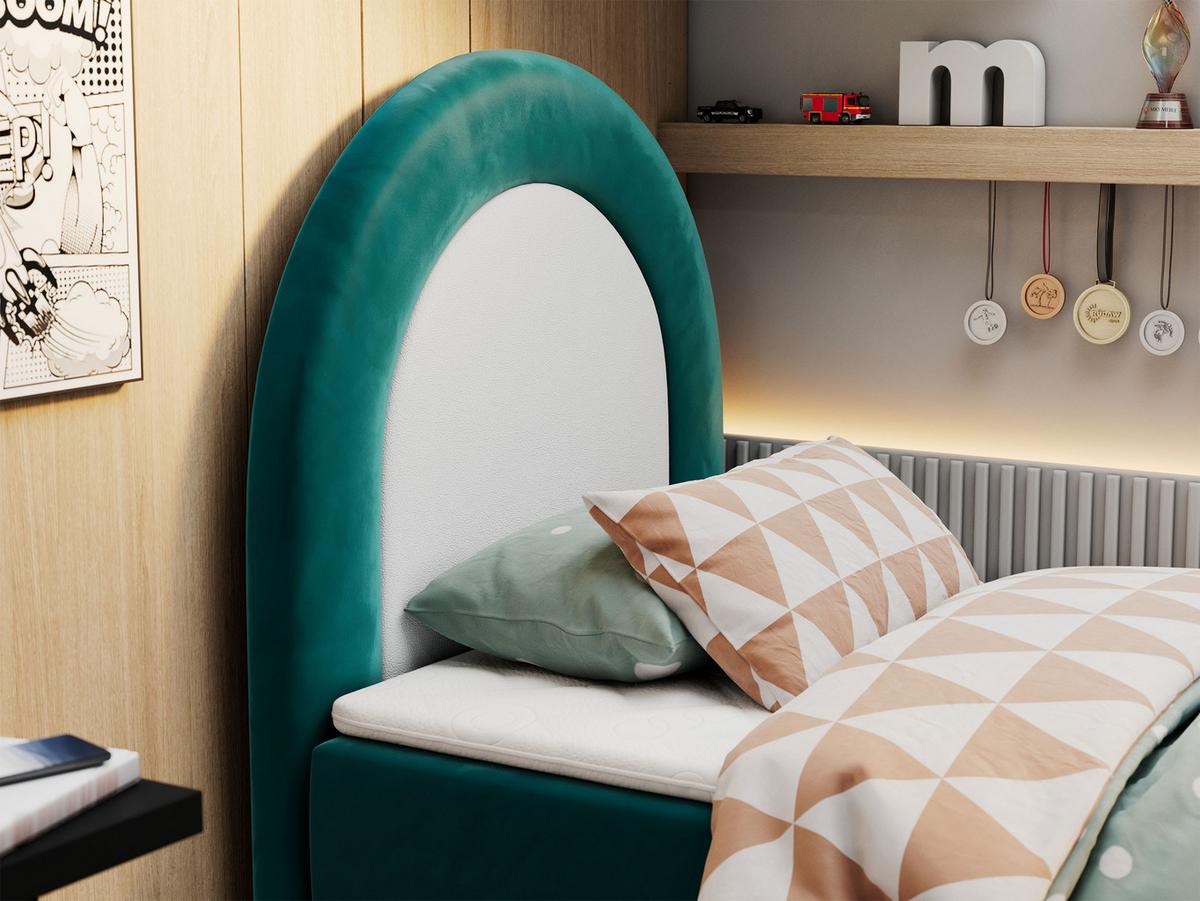 BOXBETT NEST 90/180 Dunkelgrün Velvet - H3 - Dunkelgrün, Holz/Textil (90/180cm) - MKS