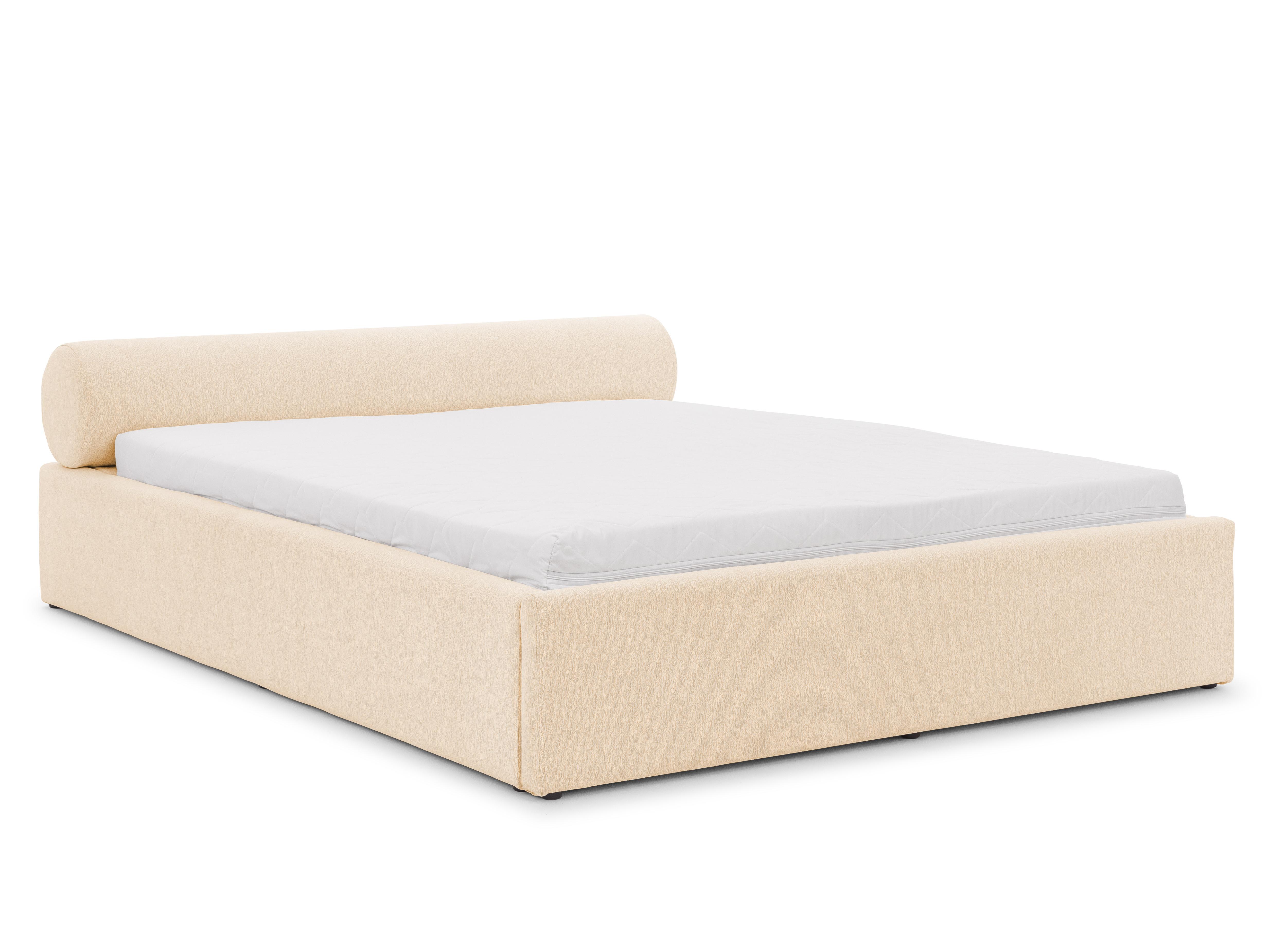 POLSTERBETT 160/200 cm Josy im Designer-Look mit Bettkasten und Lattenrost aus Hellbeige Chenille-Stoff - Beige/Schwarz, Holz/Kunststoff (160/200cm) - S-Style Möbel