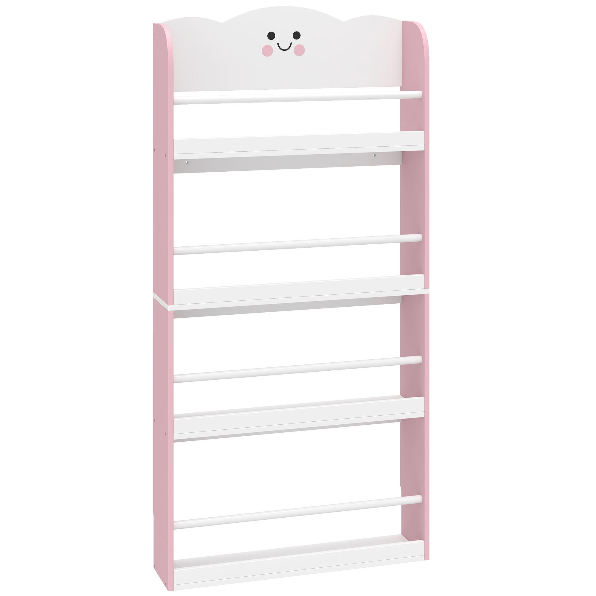 KINDERBÜCHERREGAL MDF Kiefer Rosa - Rosa, Holzwerkstoff (15/120.5/60cm) - AIYAPLAY