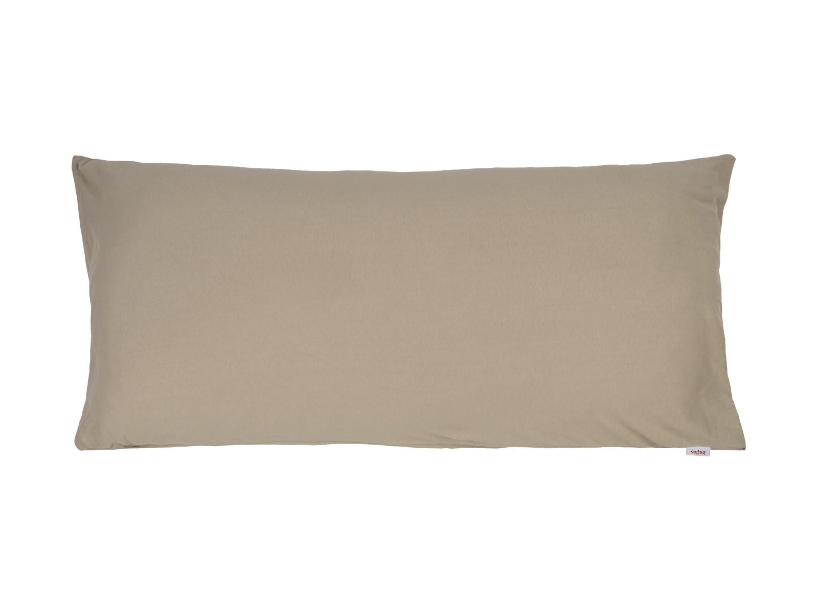 KISSENHÜLLE BasicSoft plaza-taupe 100% Baumwoll-Jersey 40/80 cm - Taupe, Textil (40/80cm) - beties Heimtextil