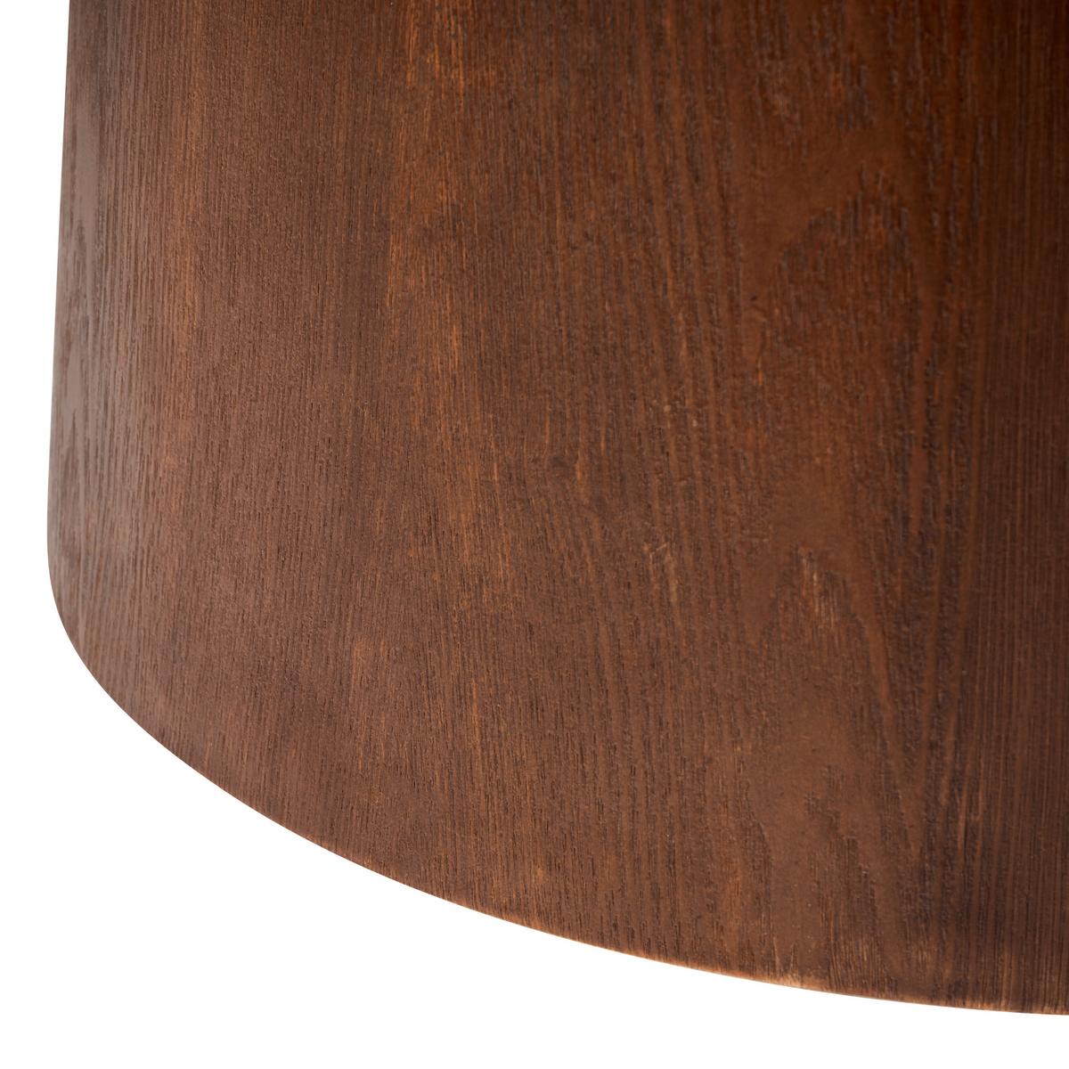 ESSTISCH Dunkle Esche 120 cm 120 cm Wylie - Weiß/Braun, Holzwerkstoff (120/120/76cm) - Beliani