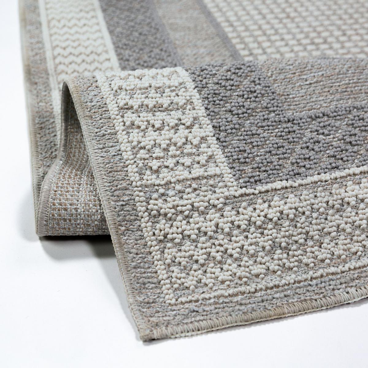KURZFLORTEPPICH Waschbar NORA, mit Bordüre, Grau, 200 x 310 cm - Grau, Textil (310/200cm) - KADIMA DESIGN