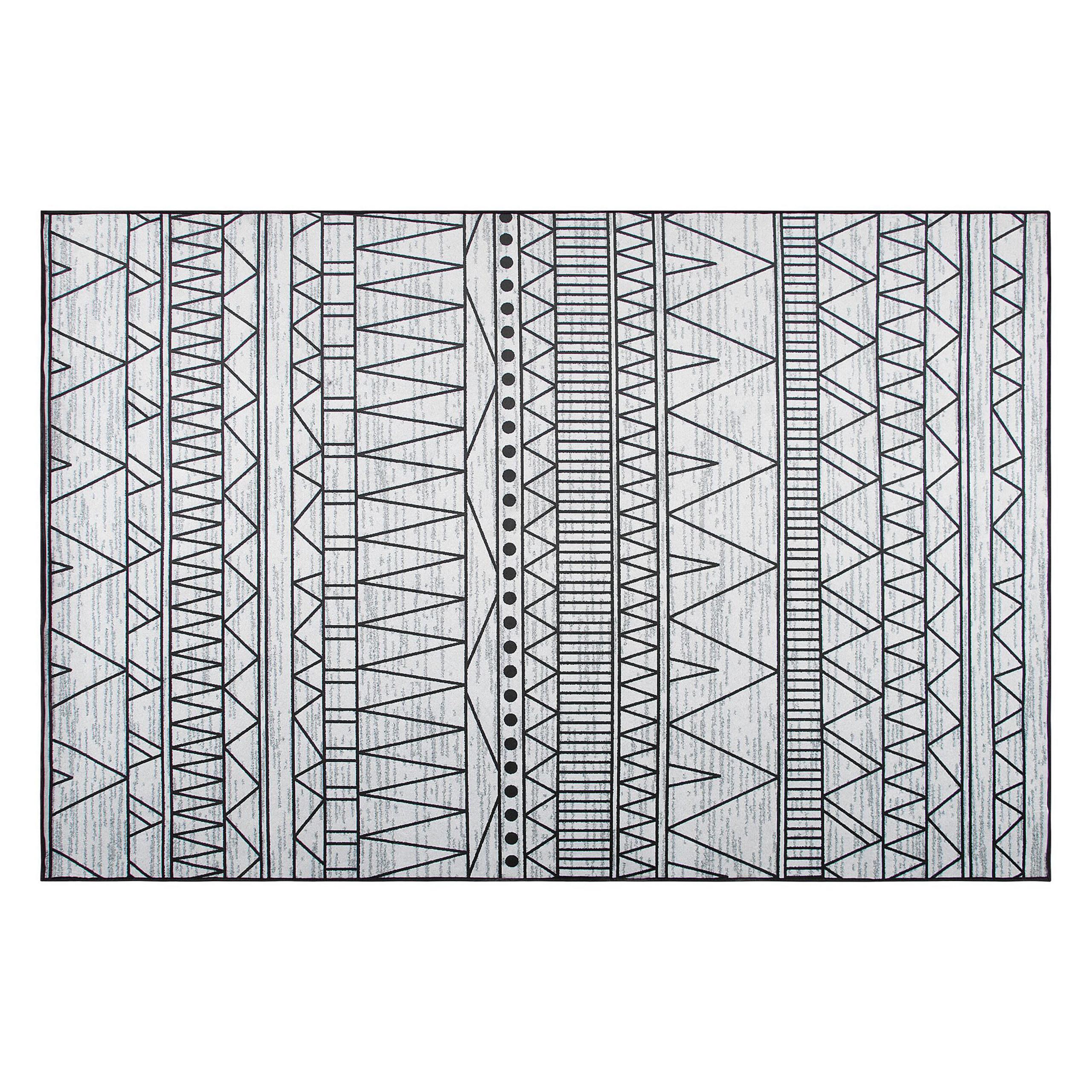 KURZFLOR-TEPPICH Keban 200/140 cm - Schwarz, Kunststoff (140/200cm) - Beliani