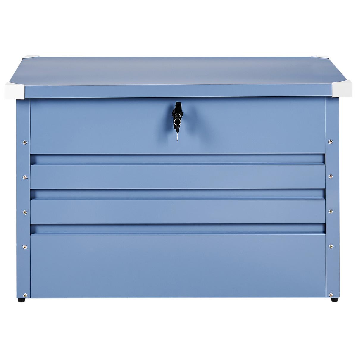 AUFBEWAHRUNGSBOX Blau Cebrosa - Blau, Metall (100/64/62cm) - Beliani
