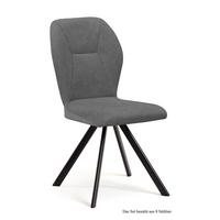ESSZIMMERSTUHL (8er-Set) Delta 51x92x60 Schwarz/Grau - Schwarz/Grau, Kunststoff (60/92/51cm) - 58aufmkessel