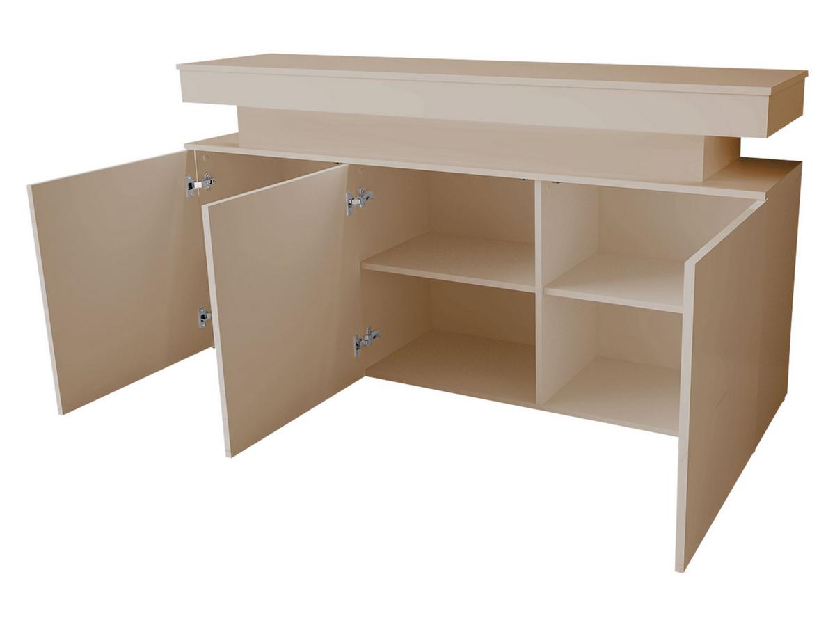 KOMMODE Glossa Bis 3D 160 - Sandfarben, Holzwerkstoff/Kunststoff (160/83/39cm) - MIRJAN24