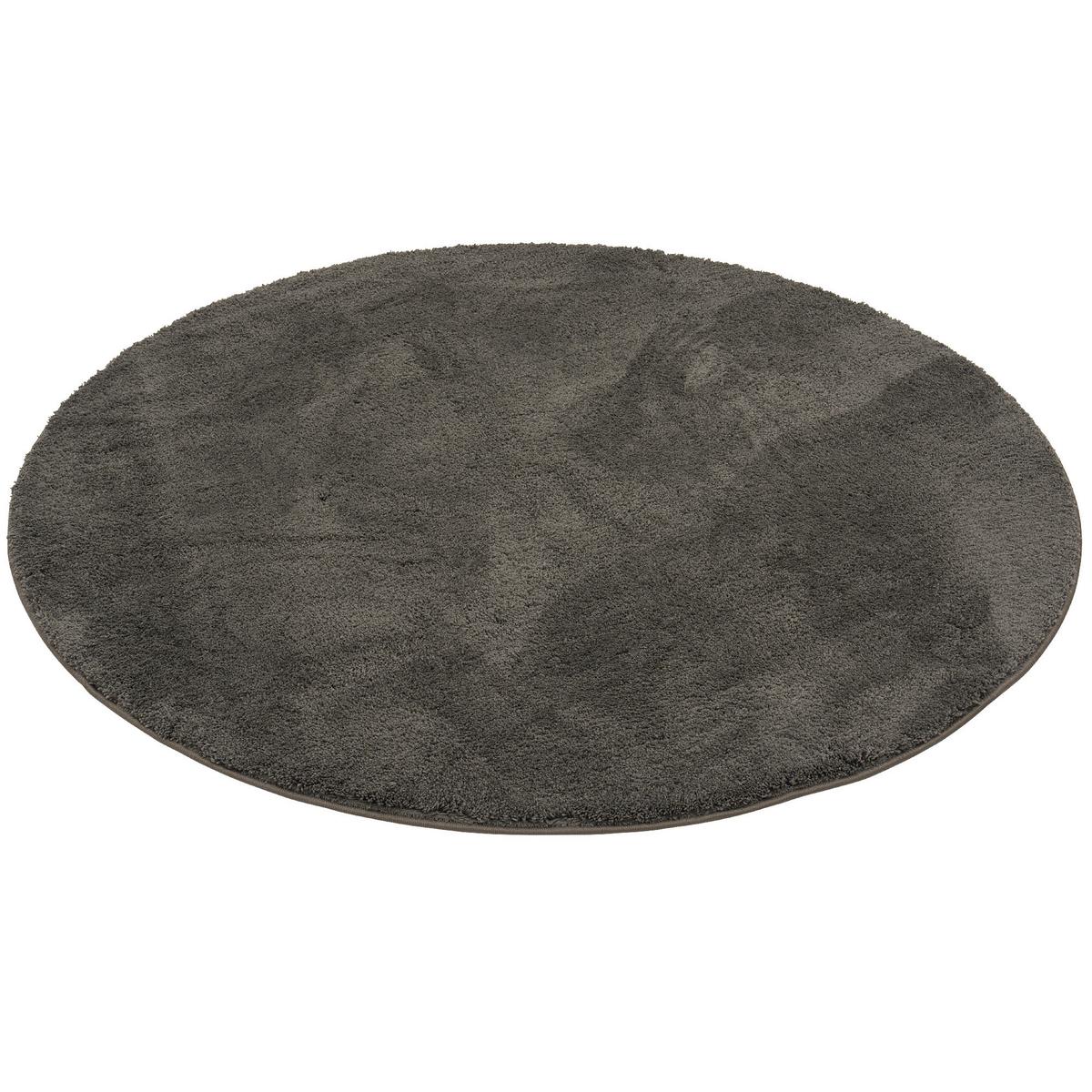 HOCHFLOR SUPER SOFT TEPPICH SILKY RUND - Anthrazit, Textil (120/120cm) - Pergamon