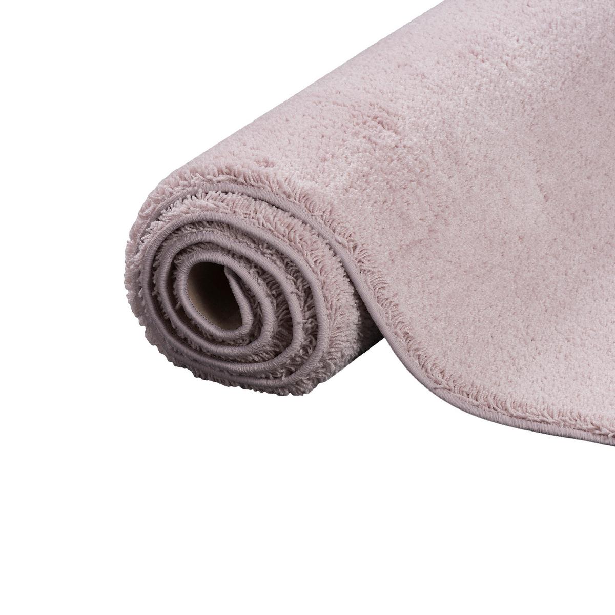 HOCHFLOR SHAGGY LÄUFER TEPPICH PALACE - Rosa, Textil (100/100cm) - Snapstyle