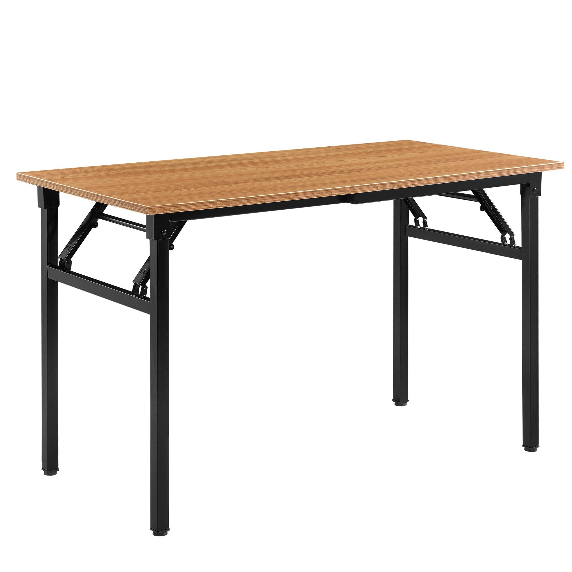 KLAPPTISCH - Buchefarben/Schwarz, Holzwerkstoff/Metall (60/120/76.4cm) - [neu.haus]