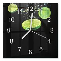 WANDUHR aus Glas 30x30 cm - Limes - Grün, Glas (30/30/0.4cm) - TULUP