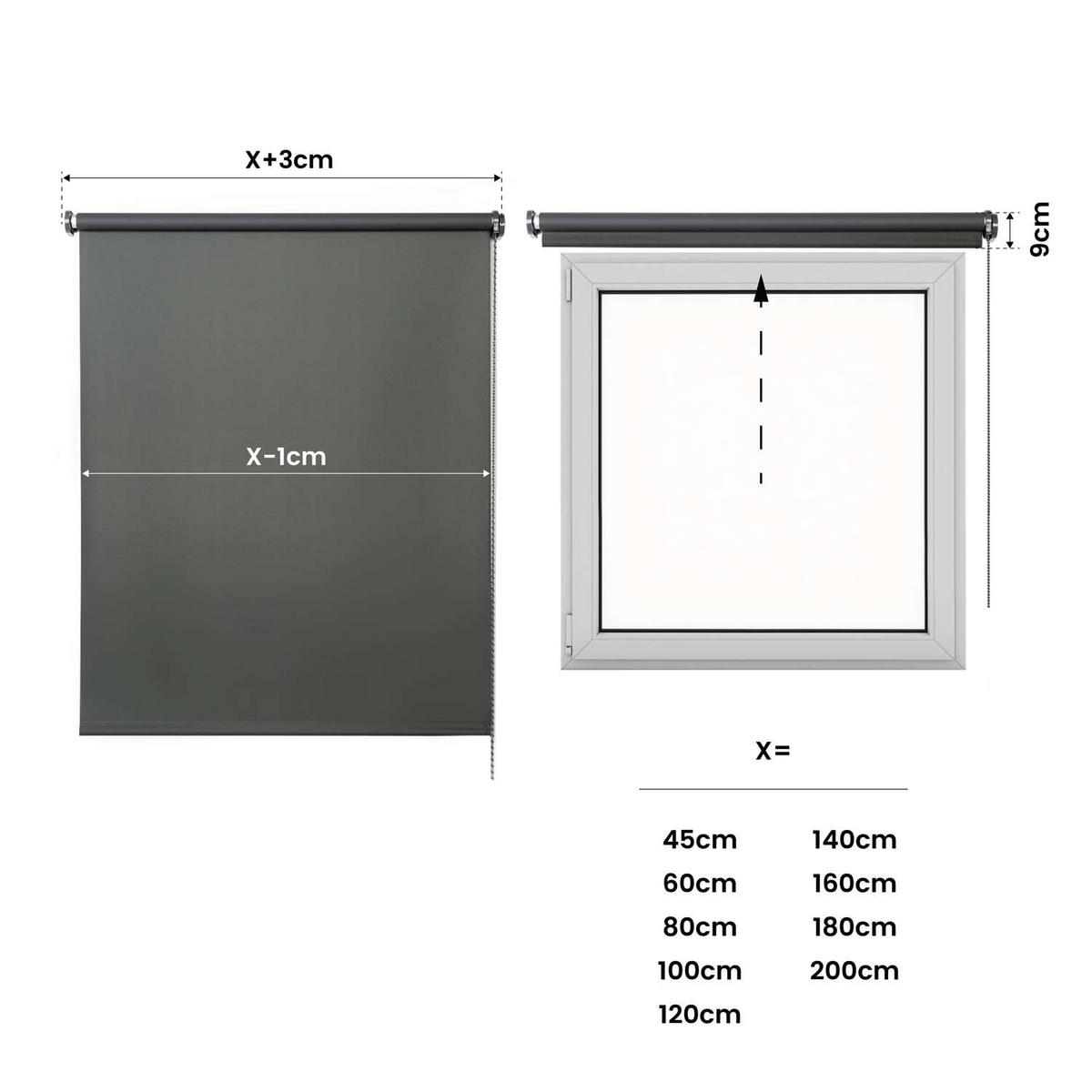 VERDUNKELUNGSROLLO Dunkelgrau 100x180 cm - Grau, Kunststoff (100/180cm) - STORESDECO