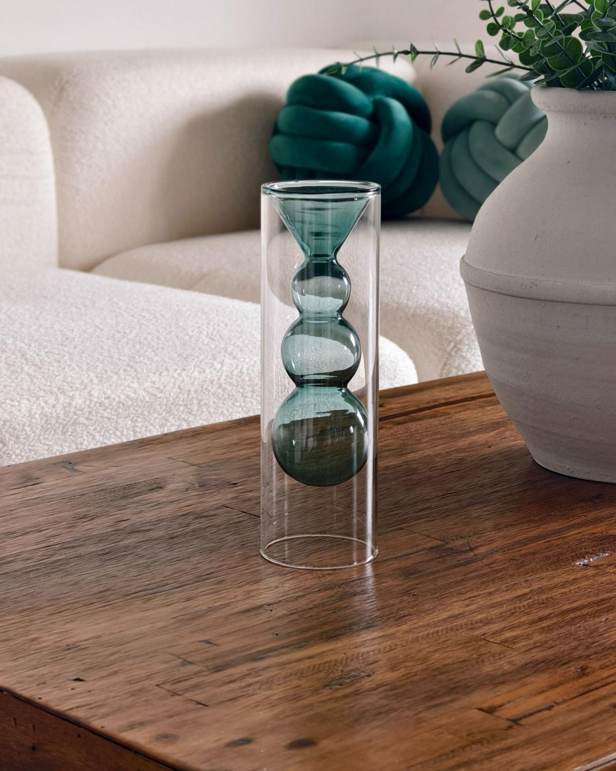 BLUMENVASE Glas transparent Kalochi - Transparent, Glas (27cm) - Beliani