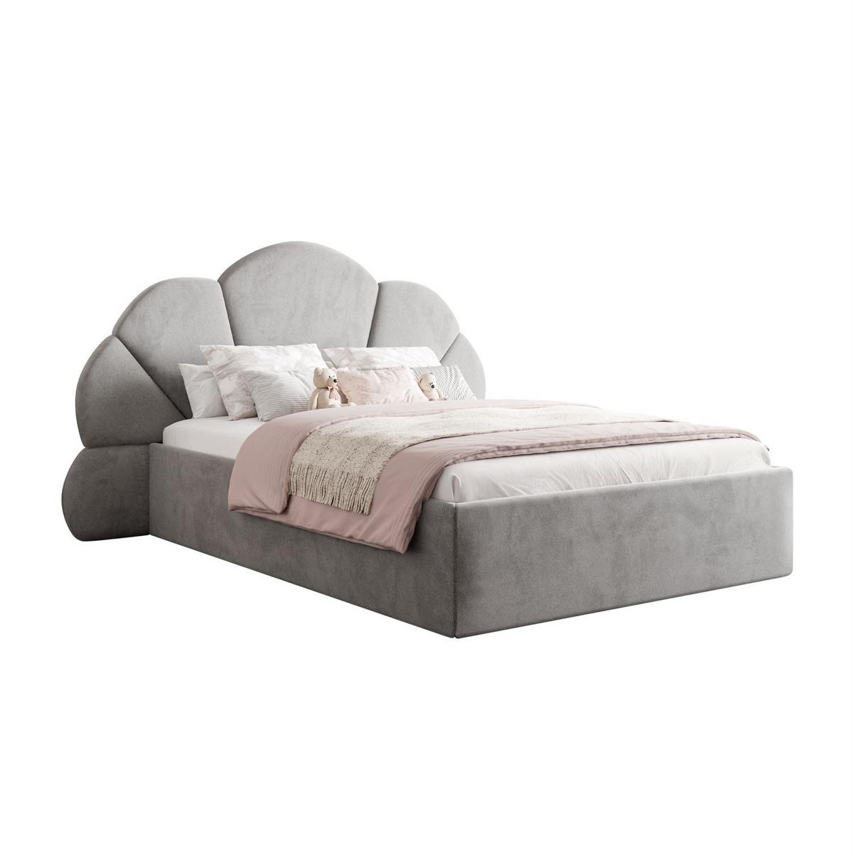 POLSTERBETT ARIEL mit Bettkasten 120x200 cm Element 04 - Grau, Textil (120/200cm) - Lookway
