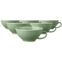 TEETASSEN Beat Color Glaze Salbeigrün 140 ml 6er Set - Grün, Keramik (0.14L) - Seltmann Weiden
