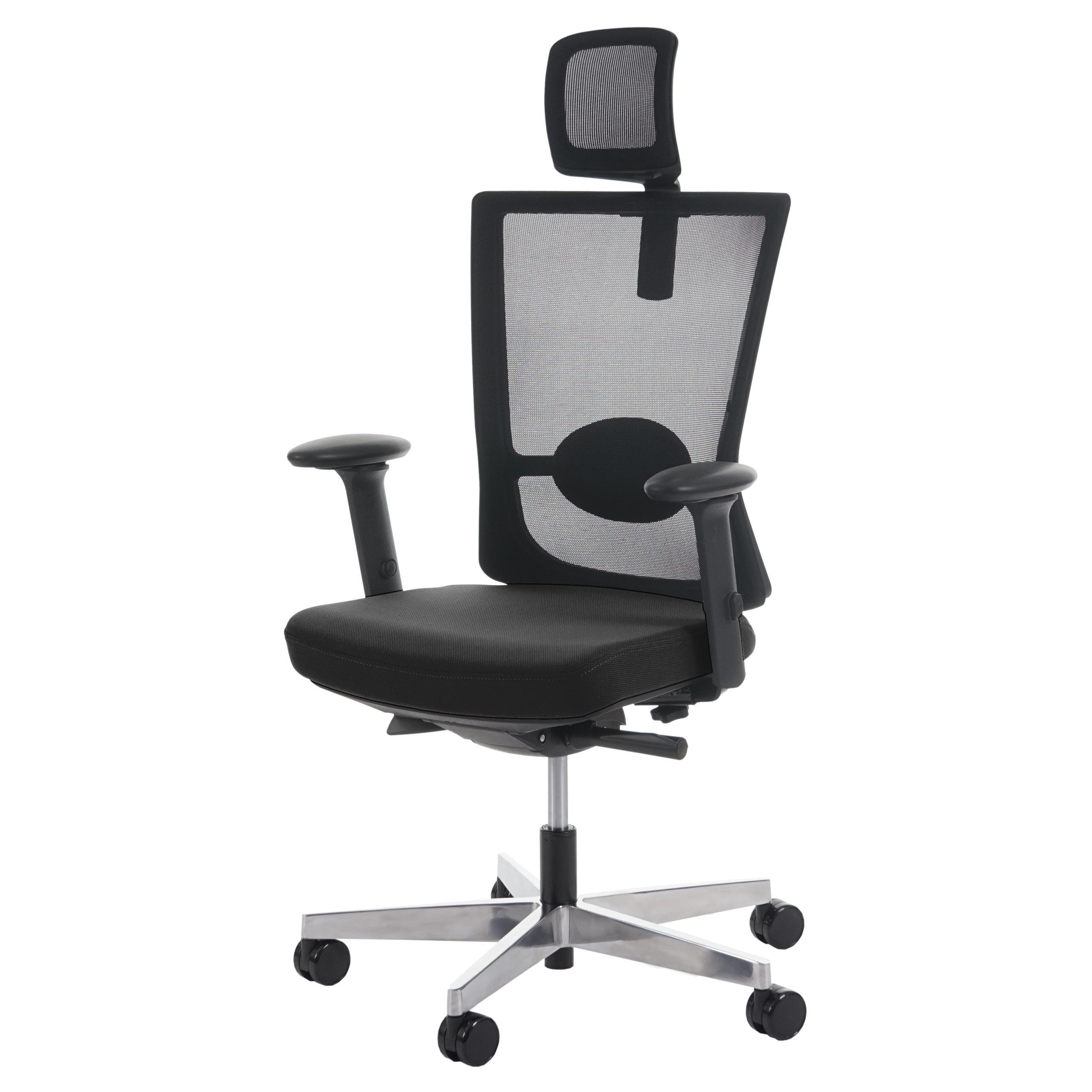 BÜROSTUHL MERRYFAIR Schwarz - Schwarz, Textil (72/135/70cm) - MCW