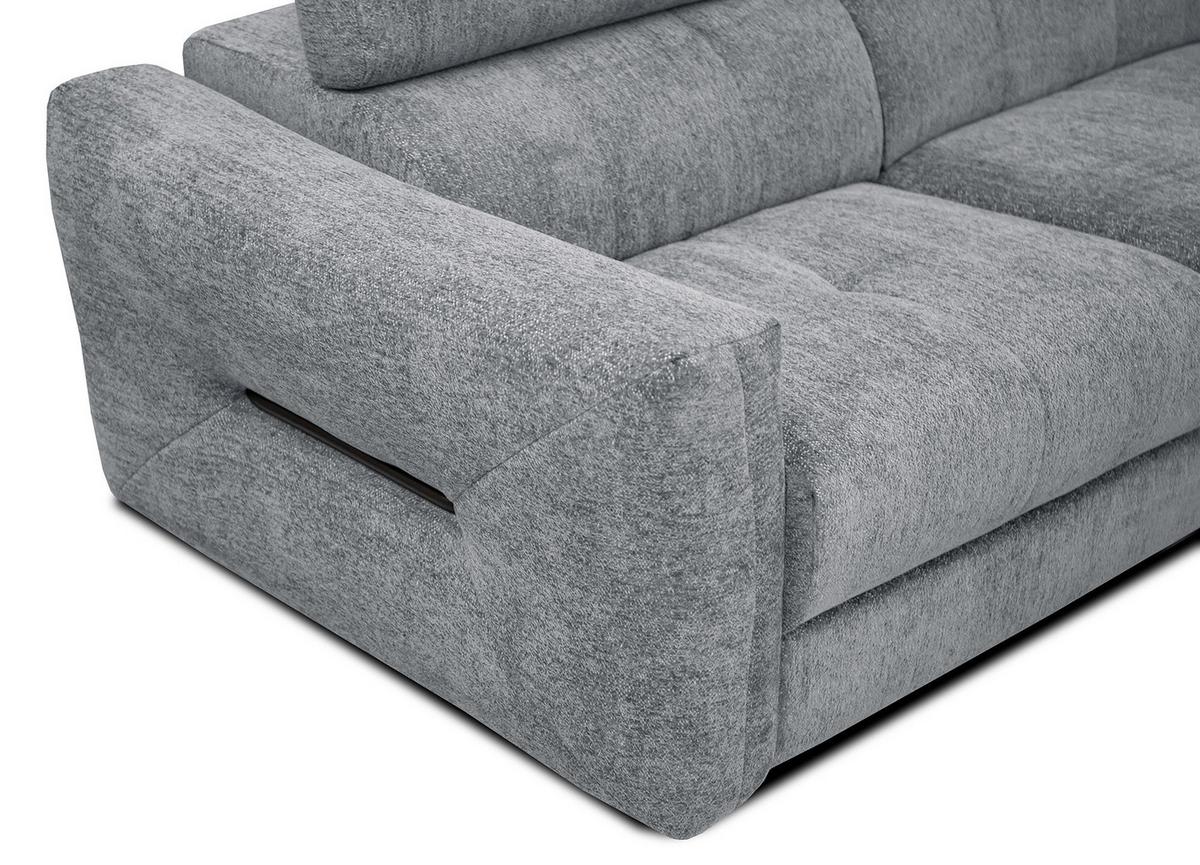 ECKSOFA CALVERA 5-Sitzer, grau - Grau, Holzwerkstoff/Textil (298/239cm) - Wozimo
