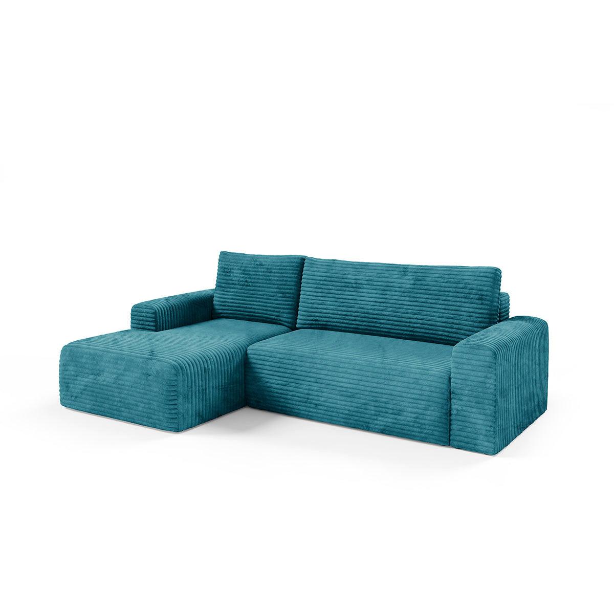 ECKSOFA Romeo 3 Sitzplätze Blau - Blau, Holz (268/163cm) - Petits-meubles