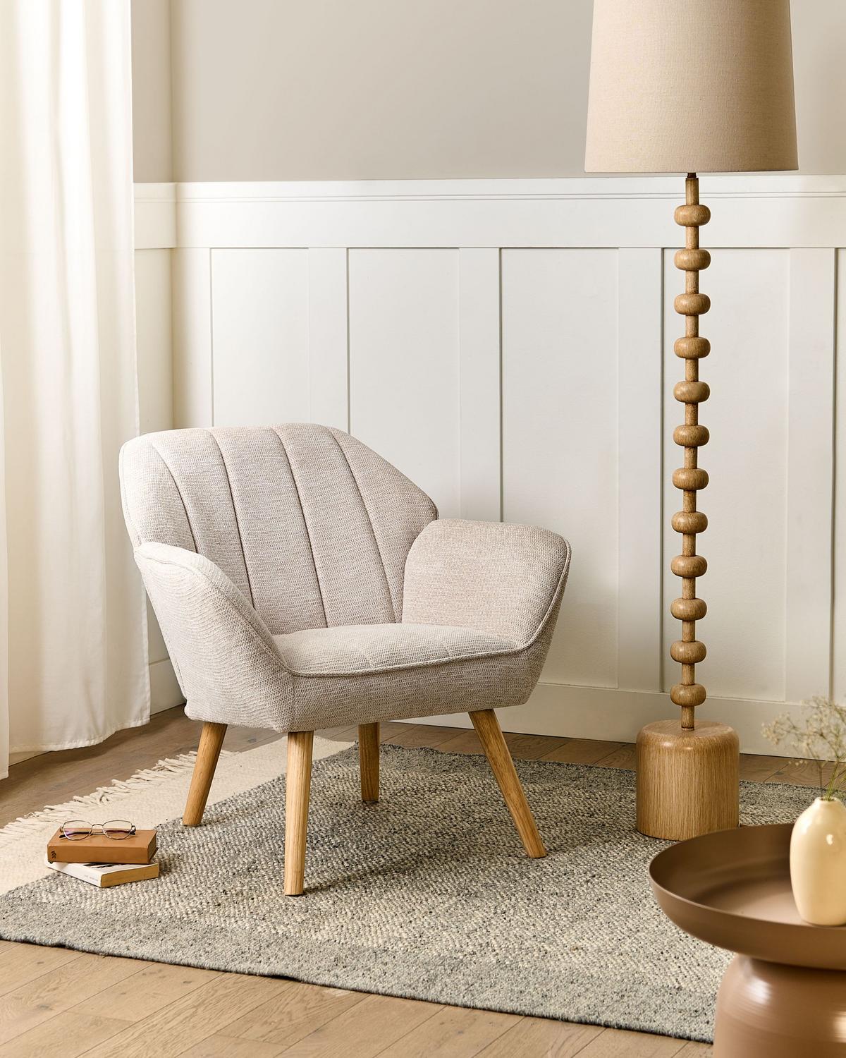 SESSEL Stoff HellbeigeTorud - Beige, Textil (79/76/72cm) - Beliani