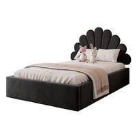 POLSTERBETT ASHLEY mit Bettkasten 160x200 cm, Stoff: Jasmine 100 - Schwarz, Textil - Lookway