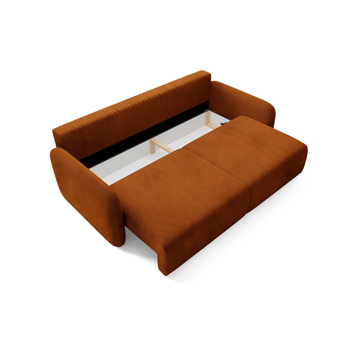 SOFA Dora 3 Sitzplätze Terracotta - Terracotta, Holz (233/92/110cm) - Petits-meubles