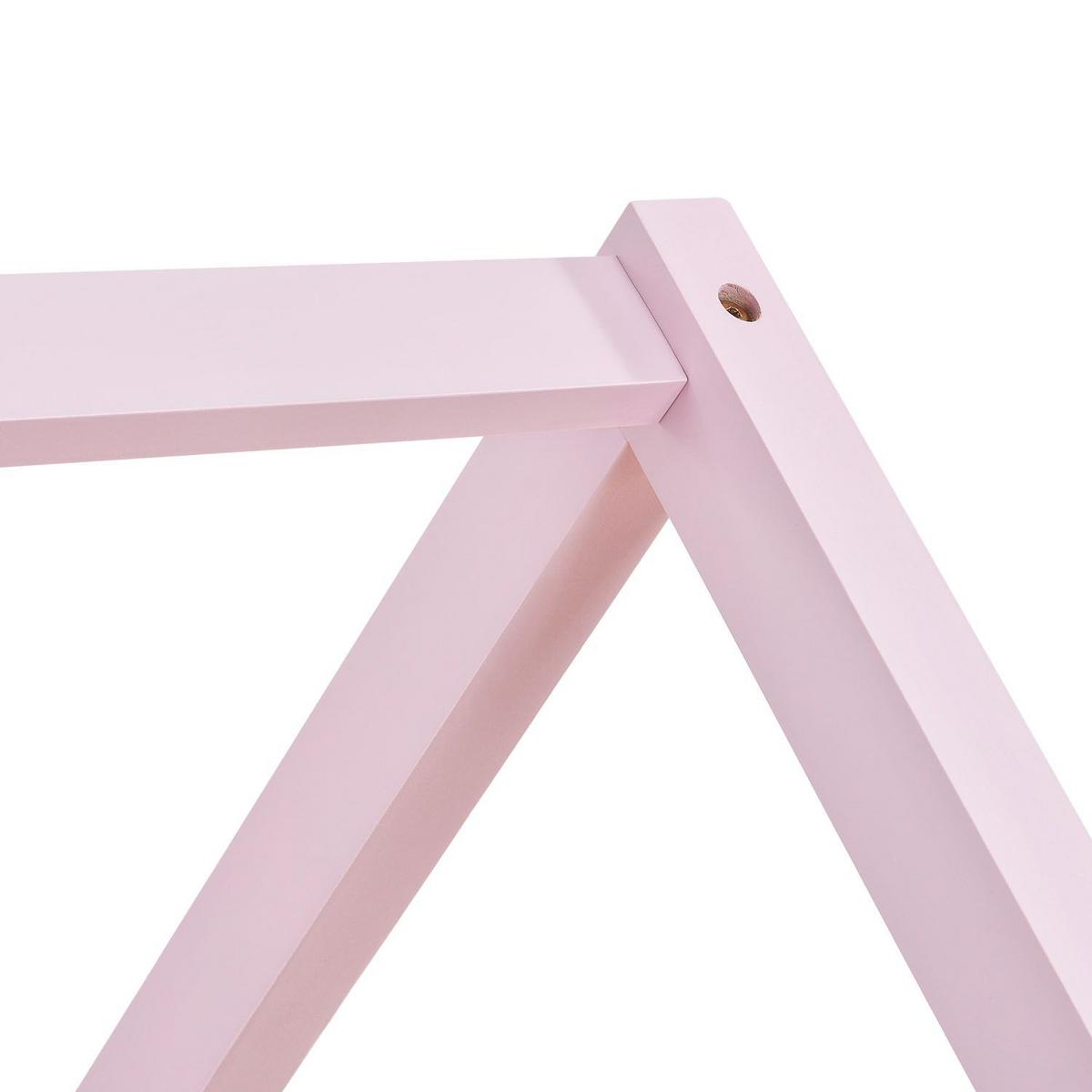 KINDERBETT Marli rosa 80x160 cm - Rosa, Holz (80/160cm) - Juskys