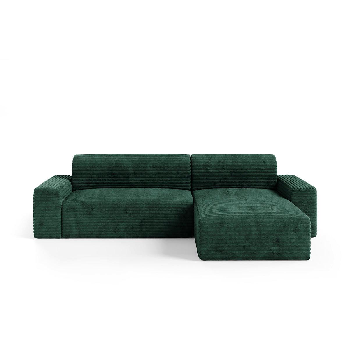 ECKSOFA Fabio 3 Sitzplätze Grün - Grün, Holz (300/185cm) - Petits-meubles
