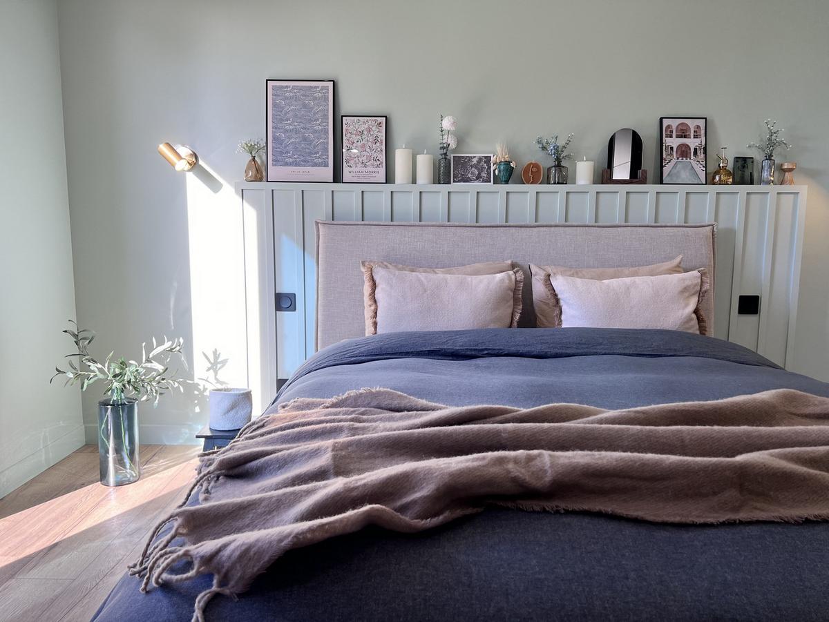 BETT mit Lattenrost 160/200 cm Stoff Beige Sennez - Beige, Textil (160/200cm) - Beliani