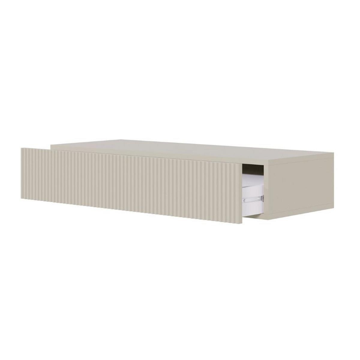 KONSOLENTISCH Veldio Graubeige 90 cm - Taupe, Holzwerkstoff (35.6/90/17cm) - Selsey
