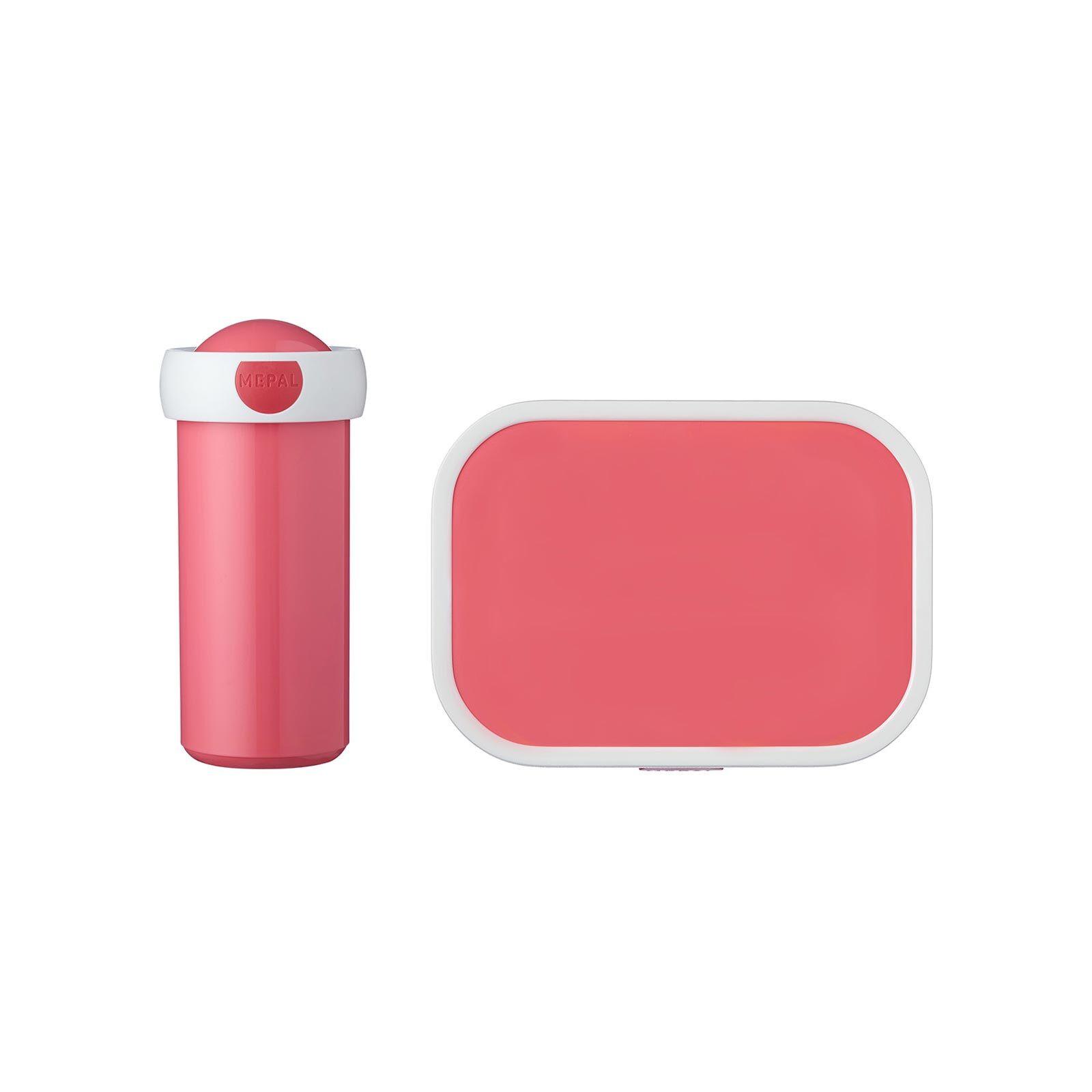 BROTDOSE + VERSCHLUSSBECHER Campus pink 300 ml + 700 ml 2er Set - Pink, Kunststoff (7.5/18.8/20.5cm) - Mepal