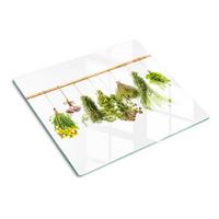 GLASPLATTE 60x52 cm Kräuterschnur - Grün, Glas (60/0.4/52cm) - TULUP