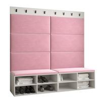 GARDEROBEN-SET 168/184/42 - Pink/Schwarz, Holz/Kunststoff (168/184/42cm) - MÖBEL KRYSPOL