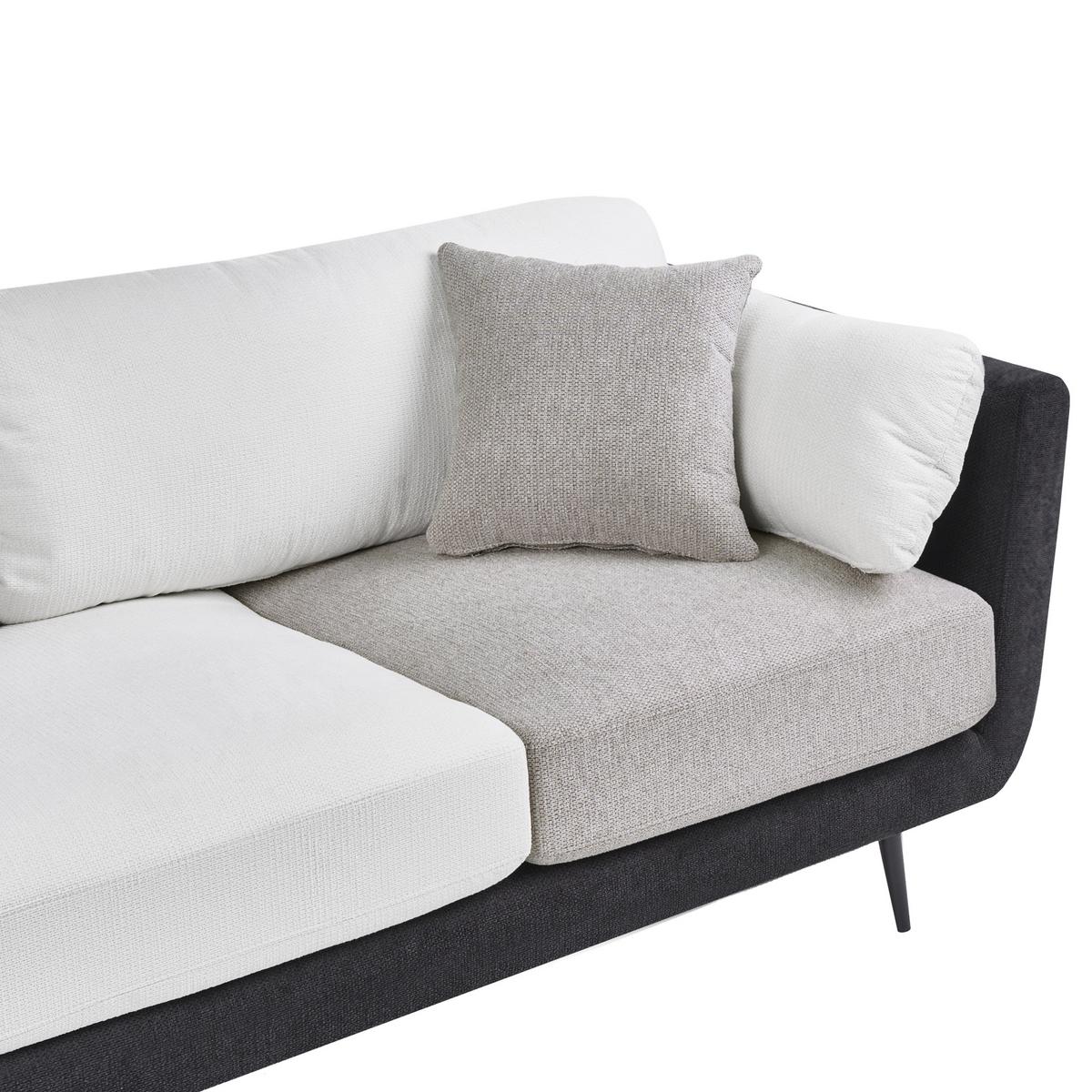 3-SITZER-SOFA Stoff Schwarz Bolga - Schwarz, Textil (185/89/83cm) - Beliani