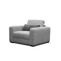 SESSEL OLI in Cordstoff hellgrau - Hellgrau, Holz/Textil (130/91/108cm) - Wozimo
