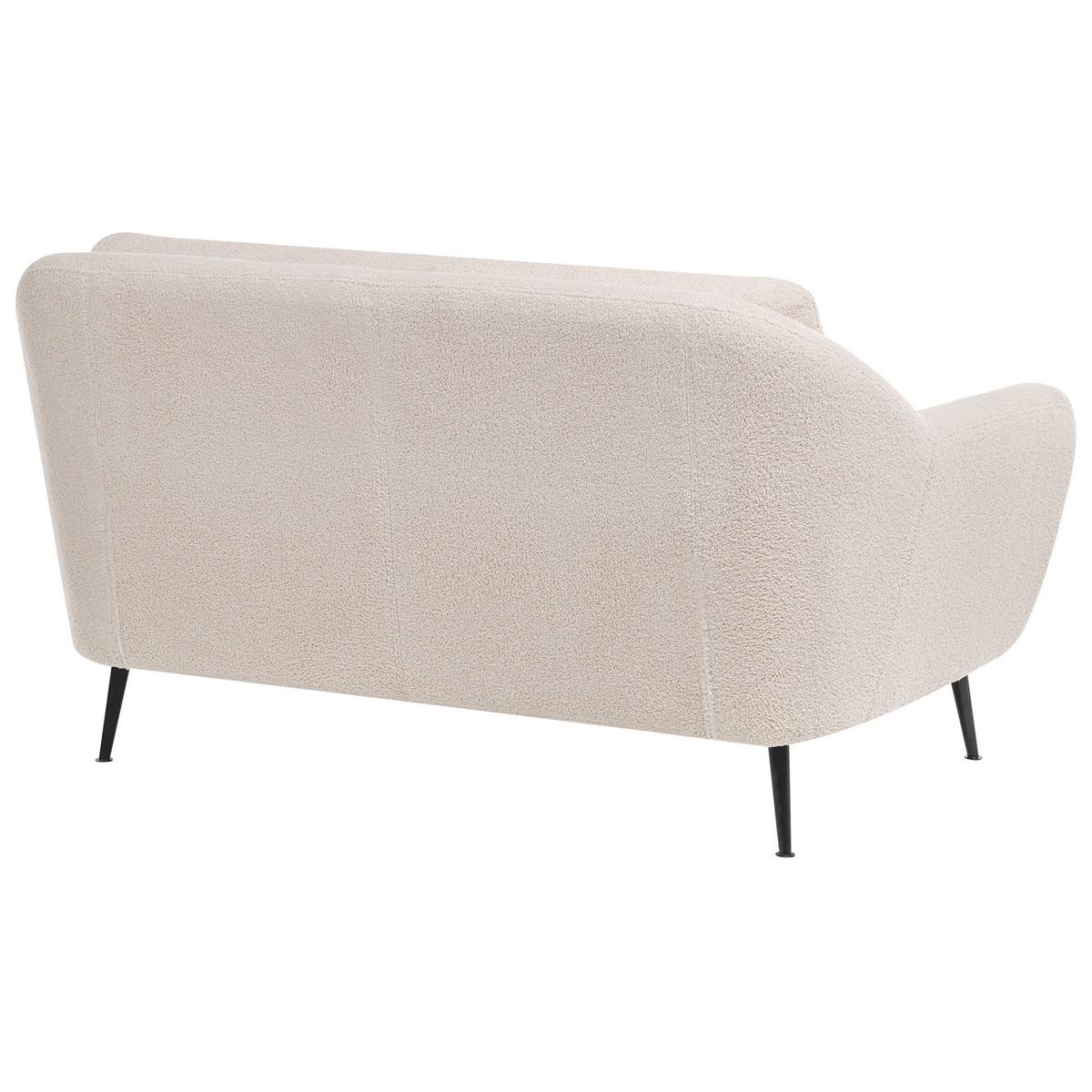 2-SITZER-SOFA Bouclé Beige Eiby - Beige, Textil (130/80/90cm) - Beliani