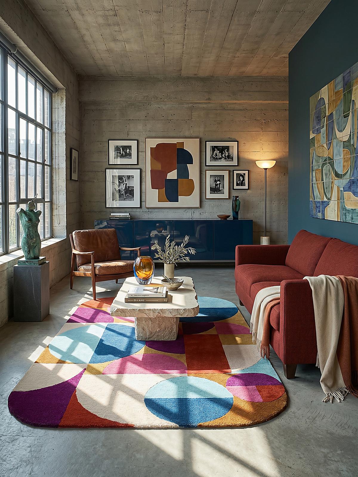 WOLLTEPPICH HALLEIN, geometrisch, Rosa-Bunt, 200 x 290 cm - Multicolor, Textil (290/200cm) - KADIMA DESIGN