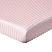SPANNBETTLAKEN Damast gestreift, 100% Ägyptische Baumwolle - Rosa, Textil (150/200cm) - Homescapes