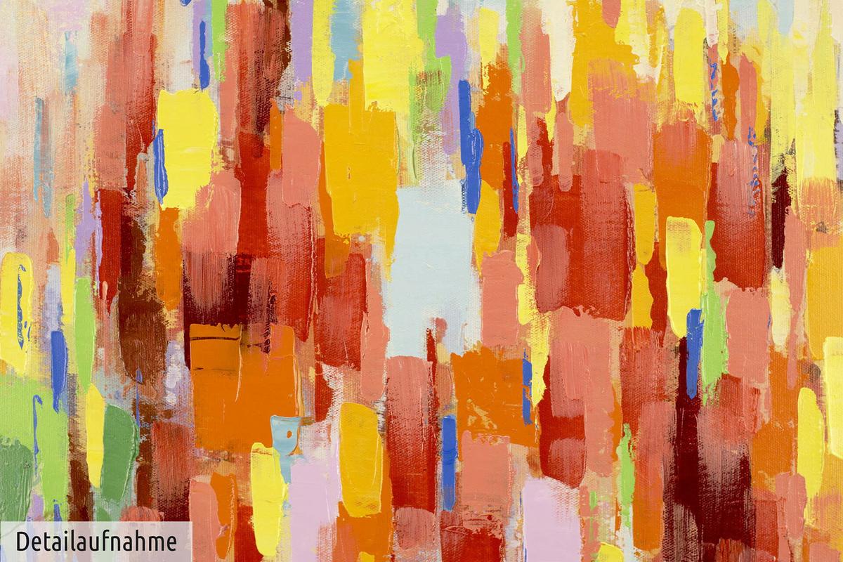 ACRYLBILD HANDGEMALT 80/80 cm - Beige/Multicolor, Holz/Textil (80/80cm) - KUNSTLOFT