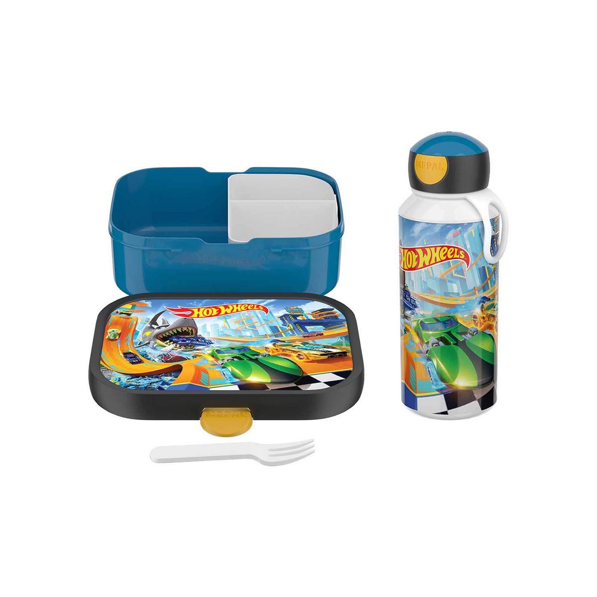 LUNCHSET Campus Hot Wheels 2-tlg. - Blau/Multicolor, Kunststoff (7.5/18.8/20.5cm) - Mepal