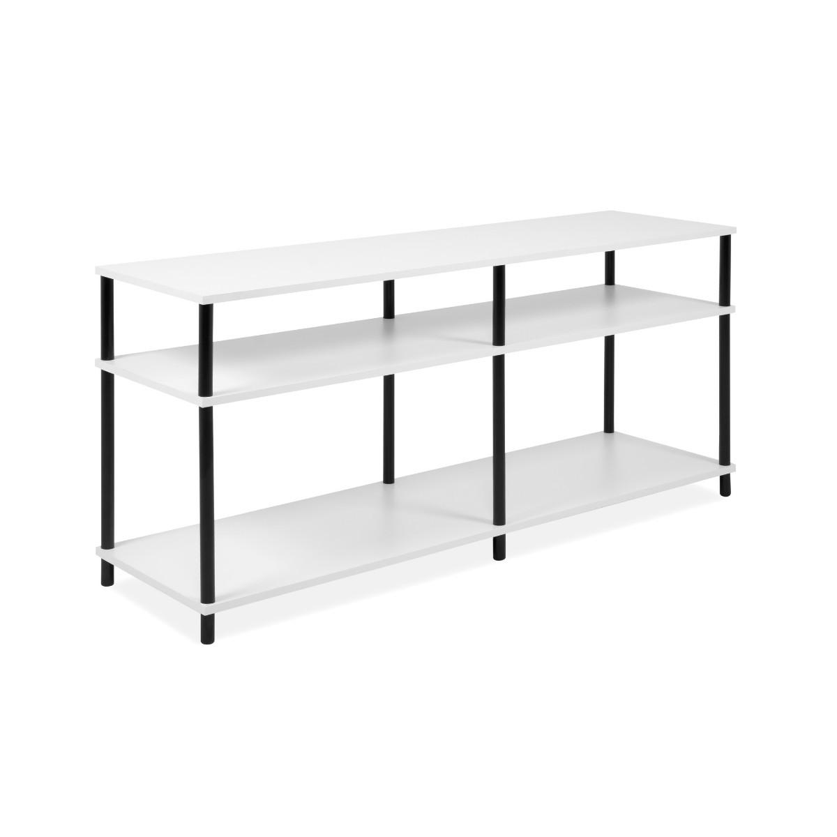TV-MÖBEL mit 4 offenen Fächern 40/140/60 cm - Weiß, Holzwerkstoff (40/60/42cm) - Calicosy