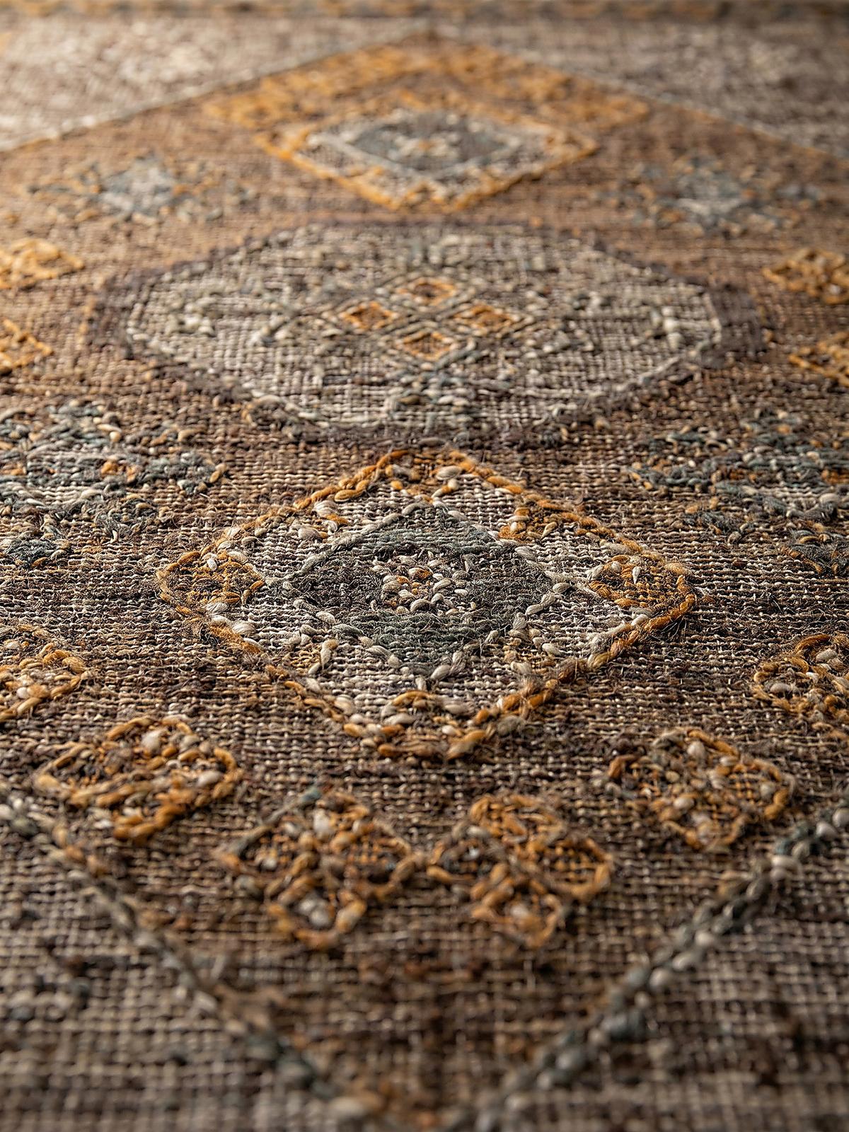 NATURTEPPICH handgewebt BERMEO, im Vintage-Stil, aus Jute, Natur, 140 x 200 cm - Beige, Textil (200/140cm) - KADIMA DESIGN