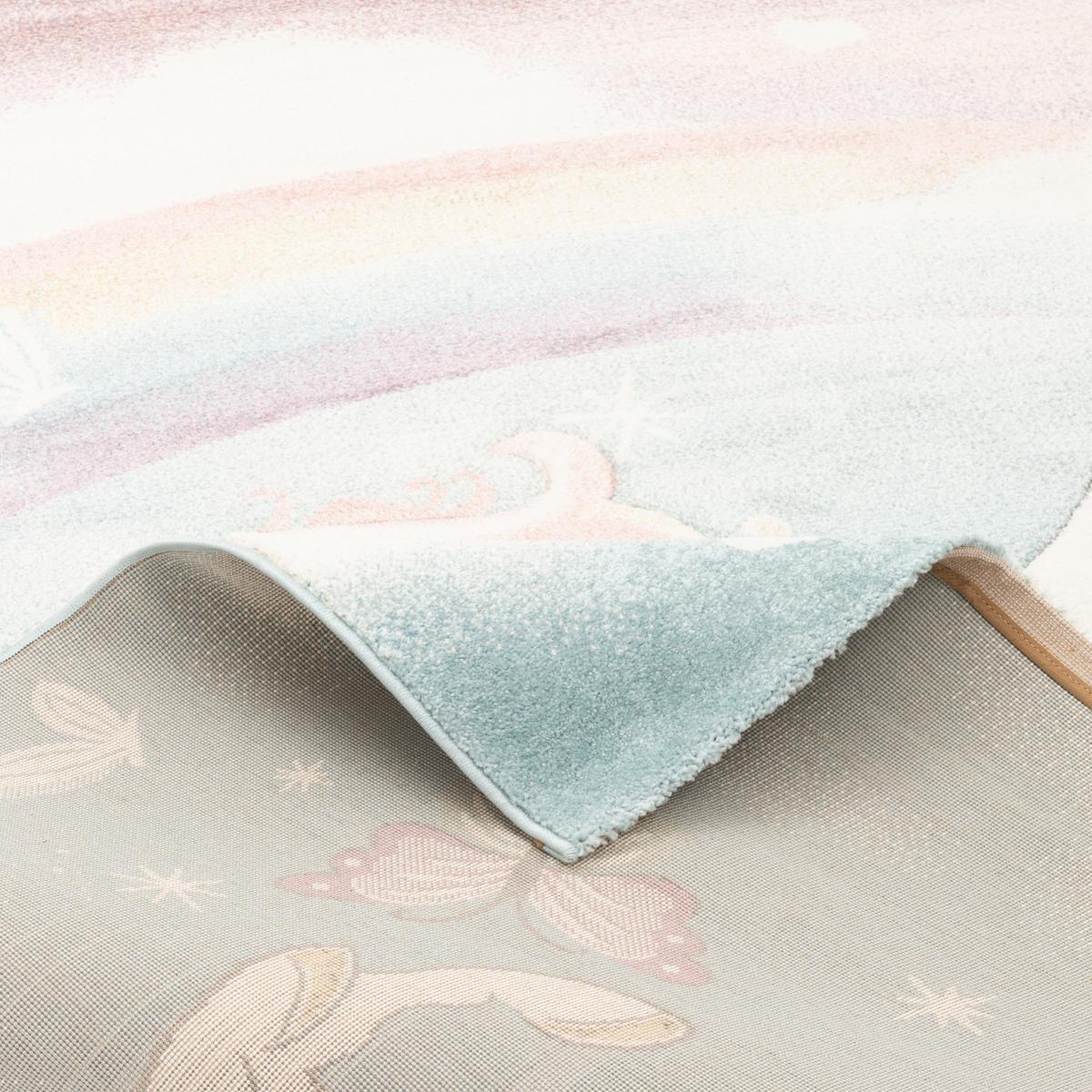 KINDER TEPPICH MAUI KIDS PASTELL EINHORN - Multicolor, Textil (120/170cm) - Pergamon