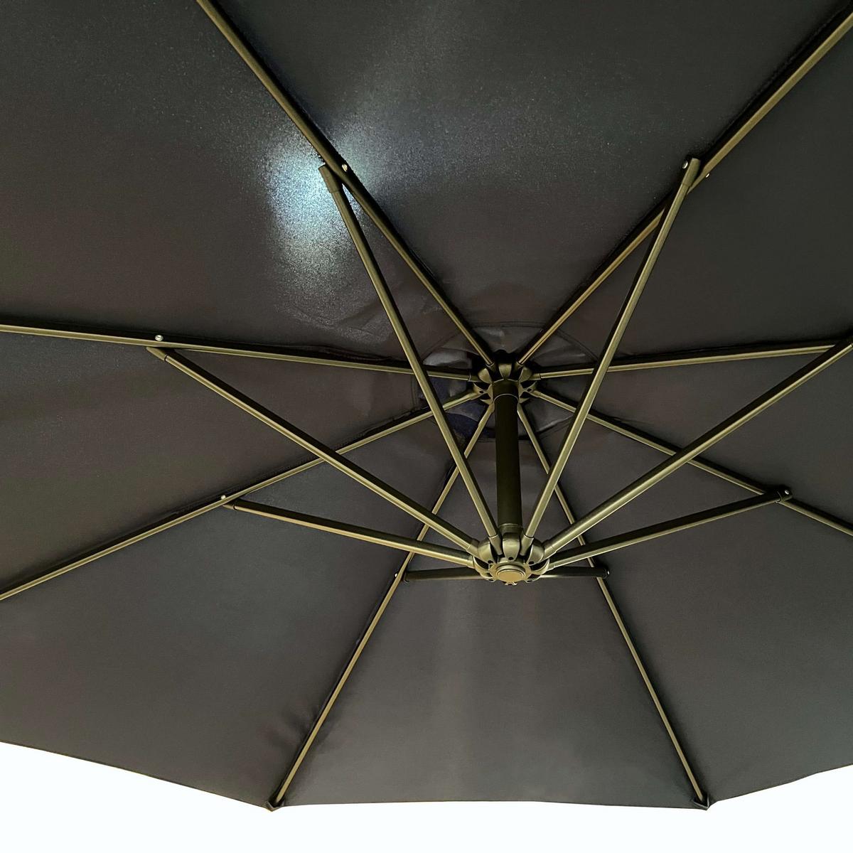 GARTENSCHIRM Blau 300/245/300 - Blau, Textil/Metall (300/300cm) - RAUMHIRSCH FURNITURE